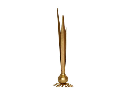 Worlds Away Garlic Bud Vase in Gold Leaf - Matthew Izzo Home