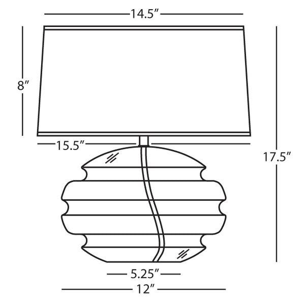 Robert Abbey Horizon Glass Accent Lamp