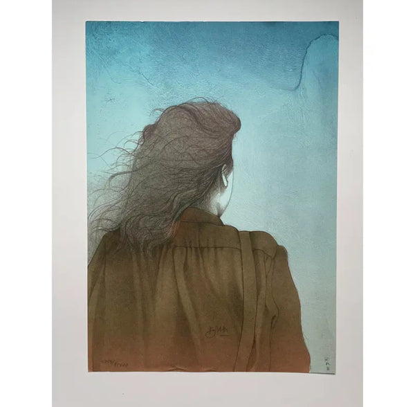 "Solitudine" - Original Color Lithograph by Bruno Bruni