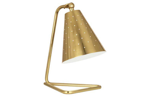 Robert Abbey Pierce Brass Task Table Lamp - Matthew Izzo Home