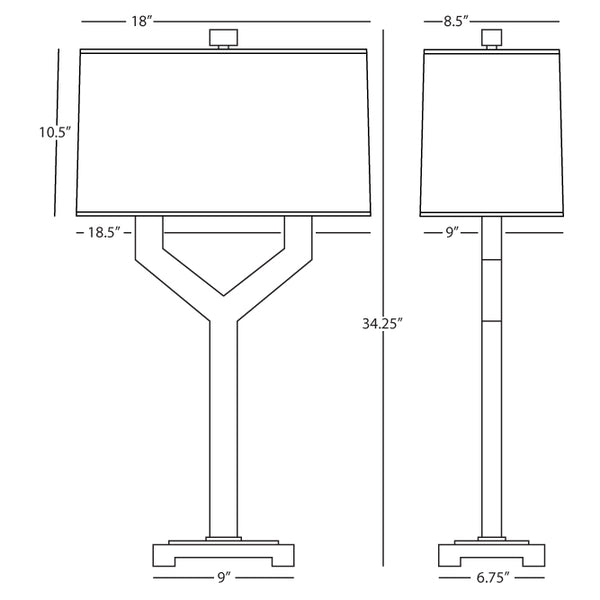 Robert Abbey Valerie Brass Table Lamp