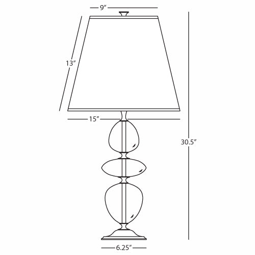Williamsburg Orlando Nickel/Black Table Lamp