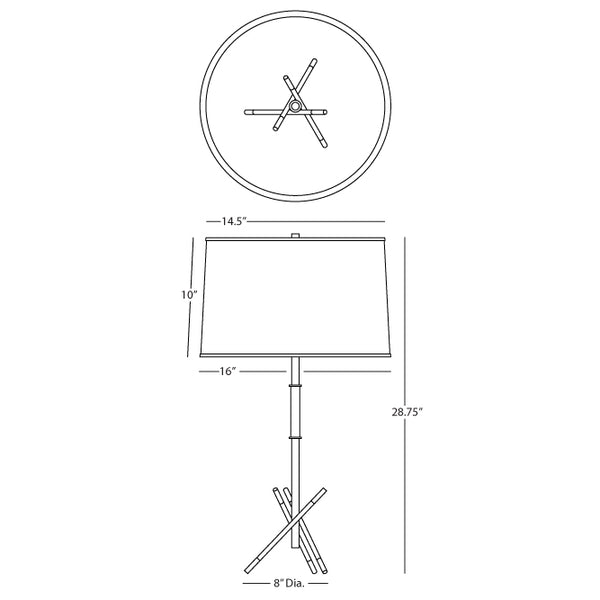 Robert Abbey Thatcher Brass Table Lamp