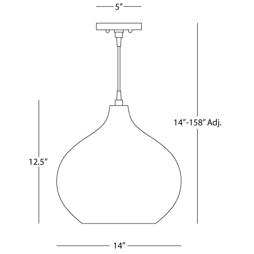 Robert Abbey Dal Polished Nickel Pendant