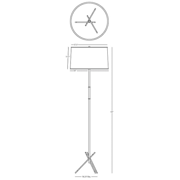 Robert Abbey Thatcher Nickel Floor Lamp