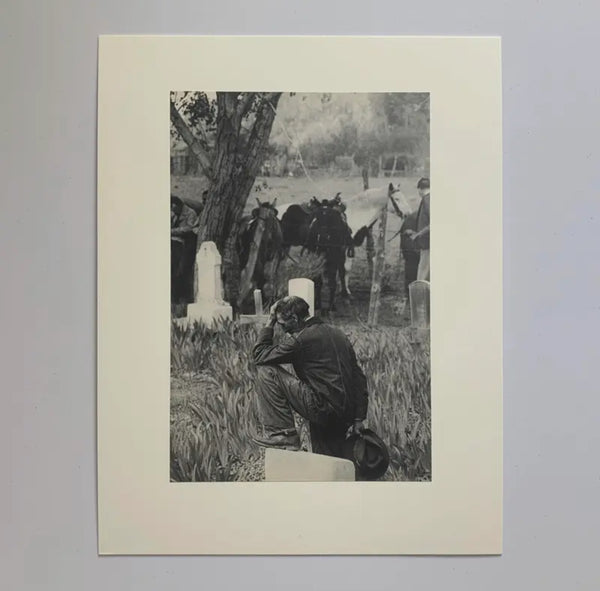 Graveside, Taos, New Mexico - Photogravure by Henri Cartier-Bresson (1947)
