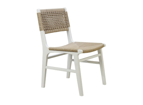 Worlds Away Monroe Rustic White Dining Chair - Matthew Izzo Home