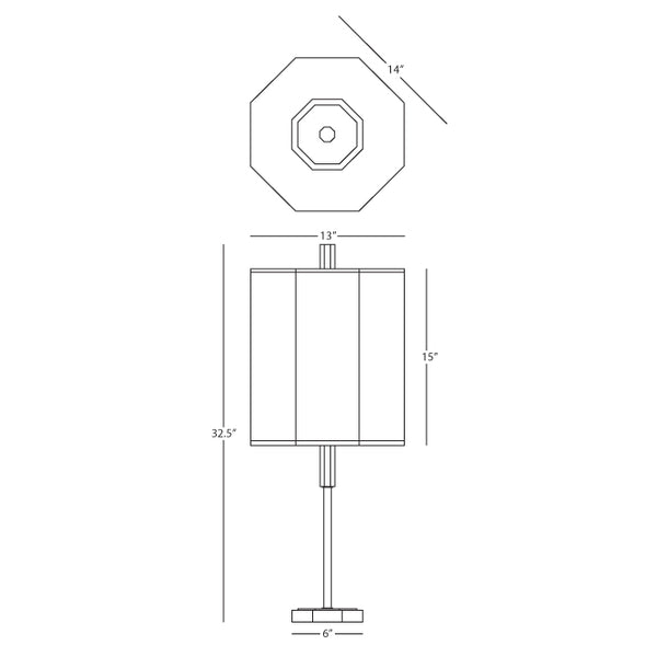 Robert Abbey Kate Ascot White Table Lamp