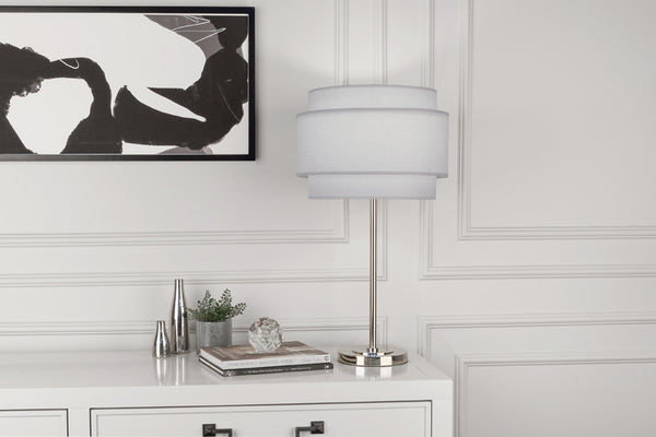 Robert Abbey Decker Pearl Gray Table Lamp