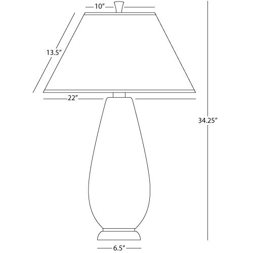 Robert Abbey Beaux Arts Copper Table Lamp