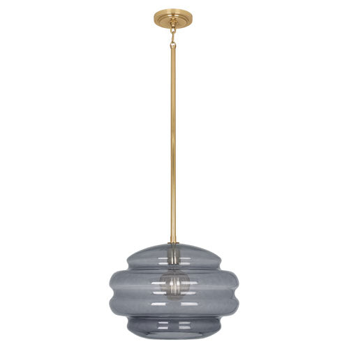 Robert Abbey Horizon Smoke Grey Glass Pendant Light