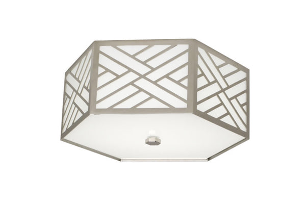 Robert Abbey Williamsburg Tazewell Nickel Flushmount