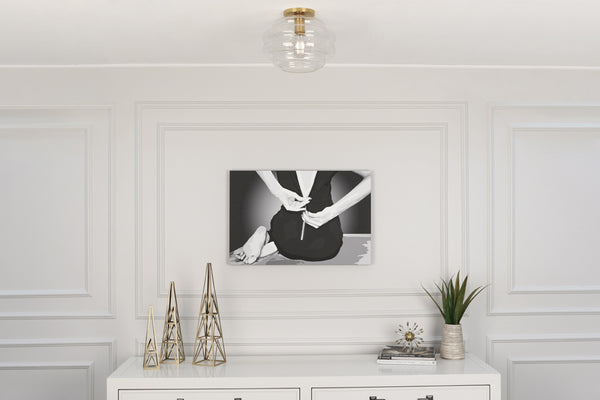 Robert Abbey Horizon Clear Glass Flushmount