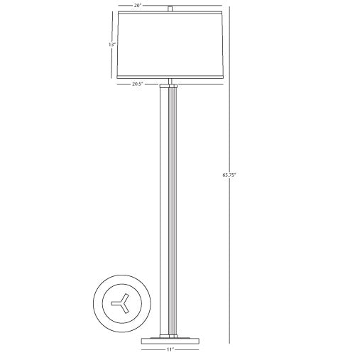 Robert Abbey Fineas Nickel Floor Lamp