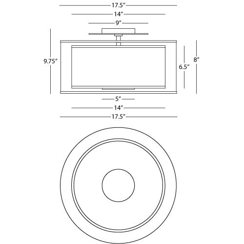 Robert Abbey Saturnia Flushmount