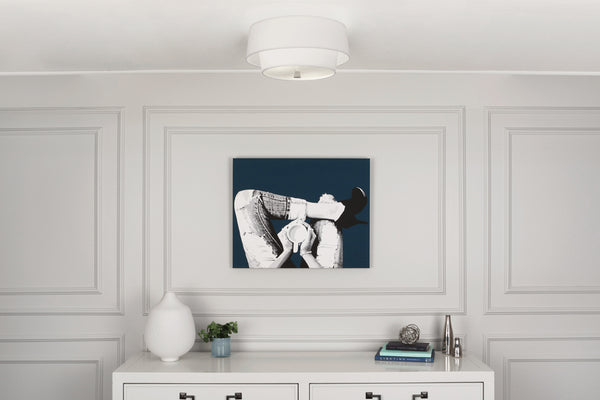 Robert Abbey Decker Ascot White Flushmount