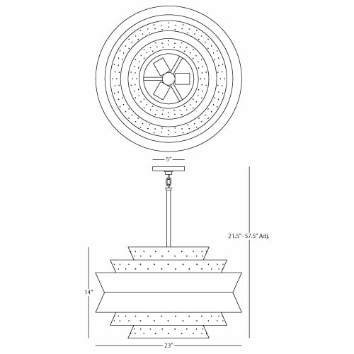 Robert Abbey Pierce Orange Pendant