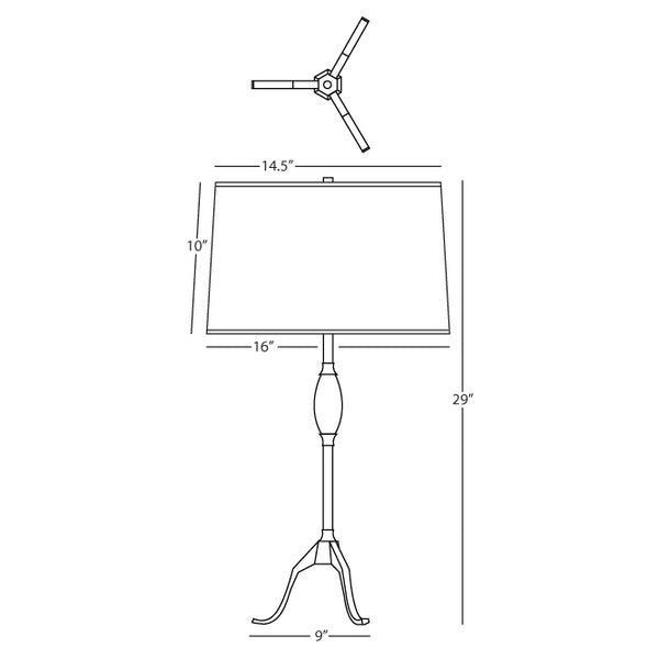 Robert Abbey Grace Nickel Table Lamp