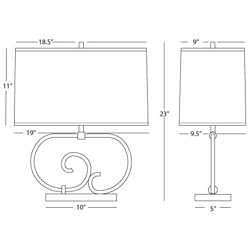 Robert Abbey Chloe Brass Table Lamp