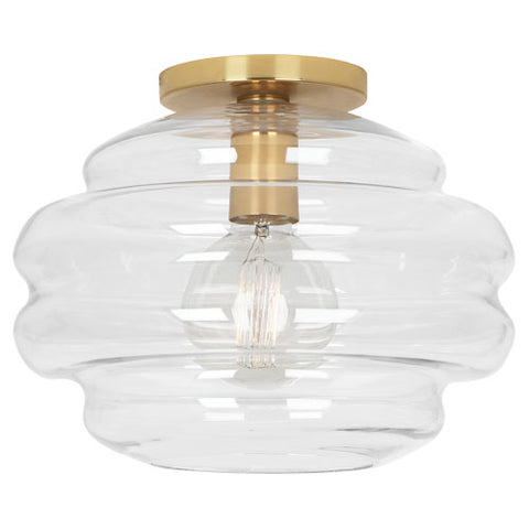 Robert Abbey Horizon Clear Glass Flushmount - Matthew Izzo Home