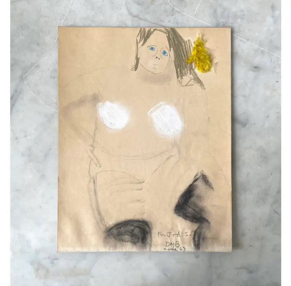 Dan Basen Pastel & Pencil Drawing on Paper