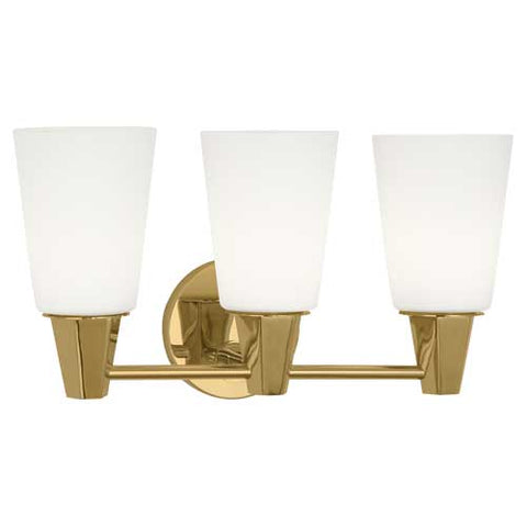 Robert Abbey Wheatley Brass Triple Wall Sconce - Matthew Izzo Home