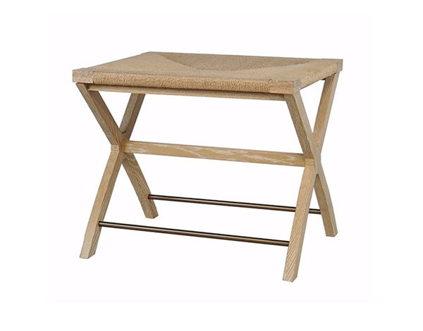 Conan Cerused Oak X-Base Stool