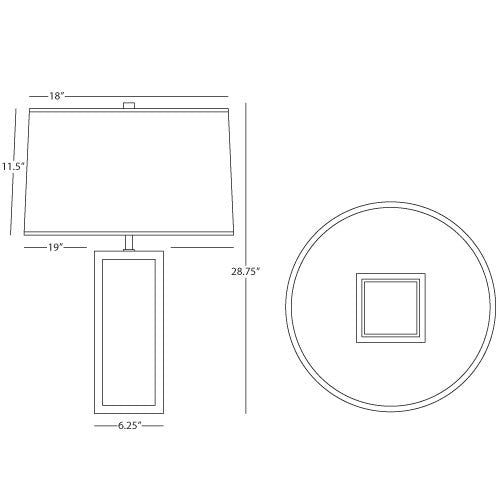 Robert Abbey Anna Rectangular Table Lamp