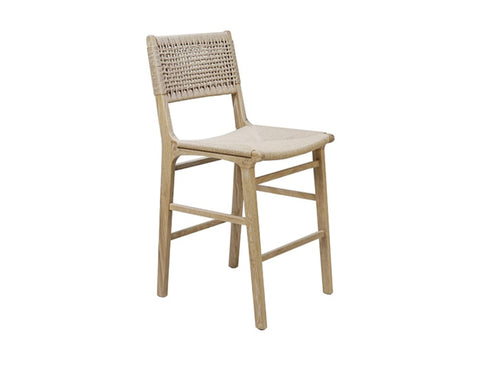 Worlds Away Astrid Rustic Oak Counter Stool - Matthew Izzo Home