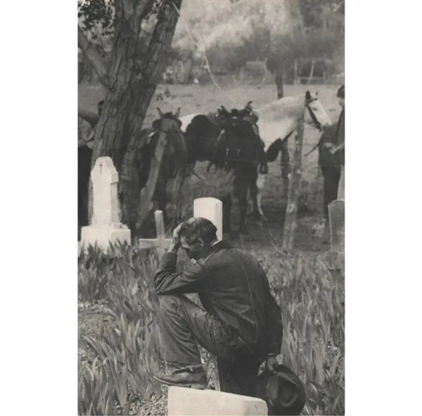 Graveside, Taos, New Mexico - Photogravure by Henri Cartier-Bresson (1947)