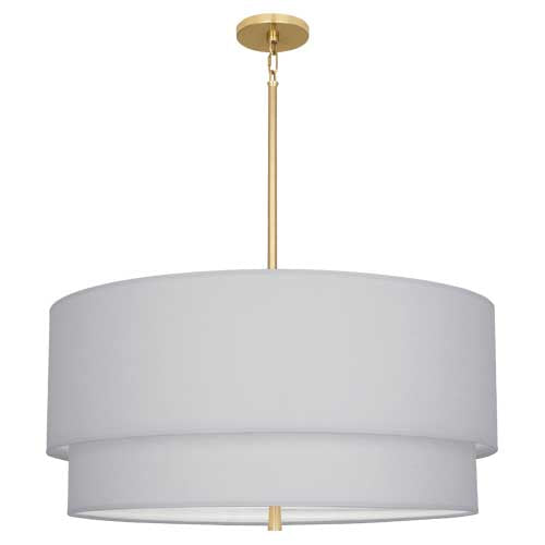 Robert Abbey Decker Pearl Grey/Brass Pendant