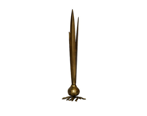 Worlds Away Garlic Bud Vase in Brass - Matthew Izzo Home