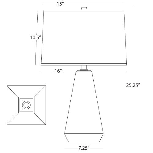 Robert Abbey Dal Trapezoid Table Lamp
