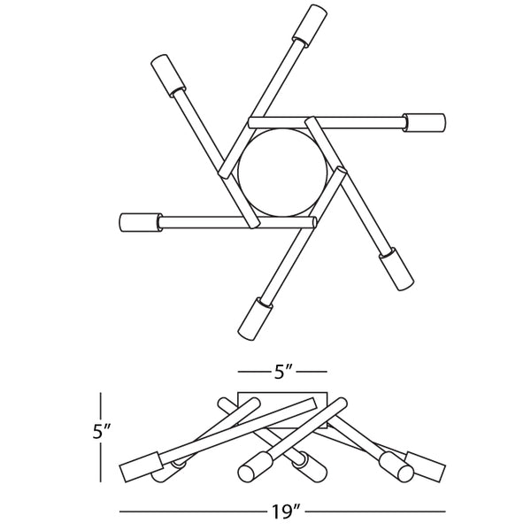 Robert Abbey Thatcher Nickel Flush Mount