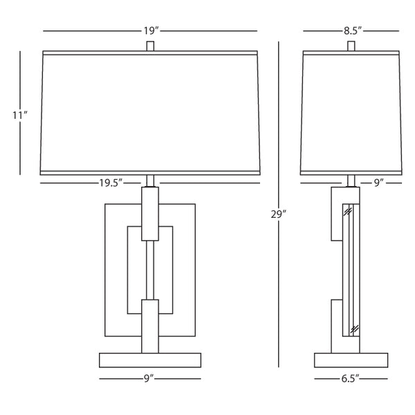 Robert Abbey Lincoln Brass Table Lamp