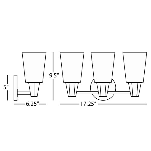 Robert Abbey Wheatley Brass Triple Wall Sconce