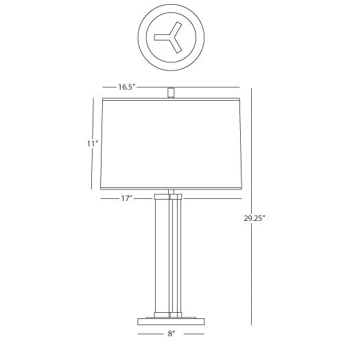 Robert Abbey Fineas Brass Table Lamp