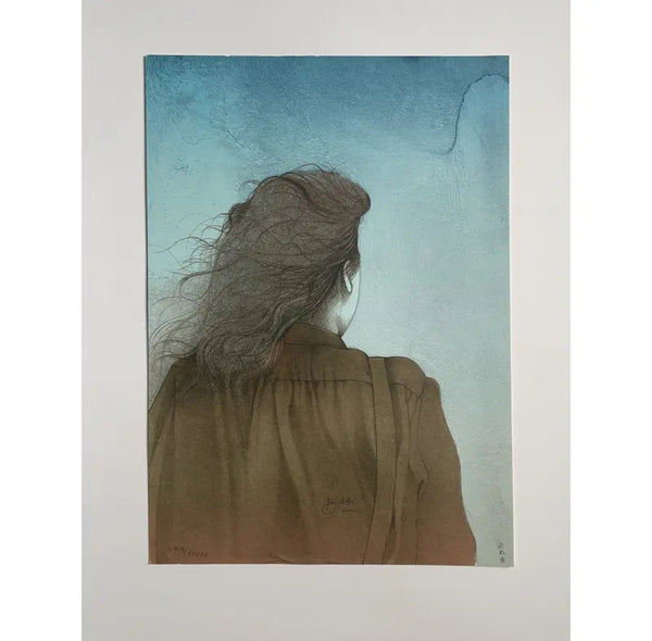 "Solitudine" - Original Color Lithograph by Bruno Bruni