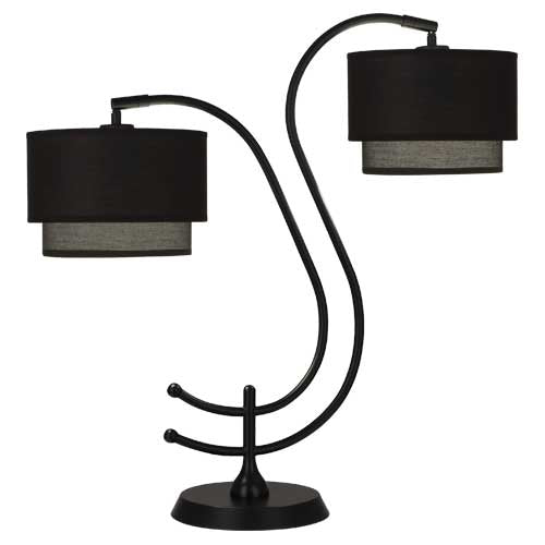 Robert Abbey Charlee Matte Black Table Lamp