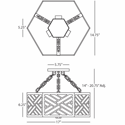 Robert Abbey Williamsburg Tazewell Brass Semi-Flushmount
