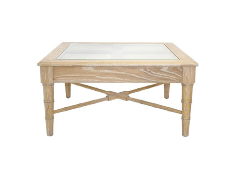 Worlds Away Noreen Square Oak Coffee Table - Matthew Izzo Home