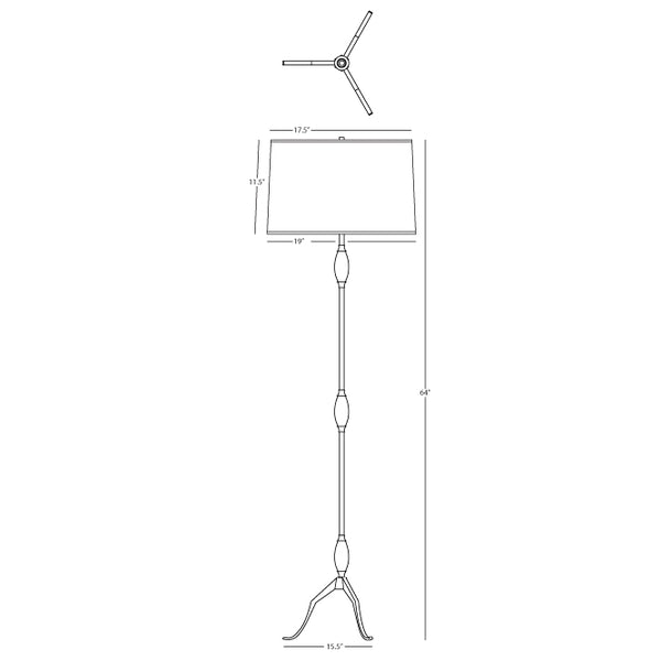 Robert Abbey Grace Brass Floor Lamp