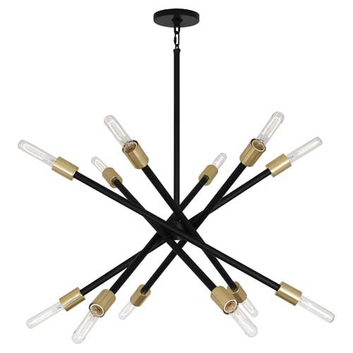 Robert Abbey Thatcher Brass Chandelier