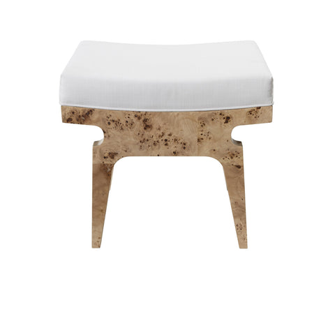 Worlds Away Fergie Burl Wood Stool - Matthew Izzo Home