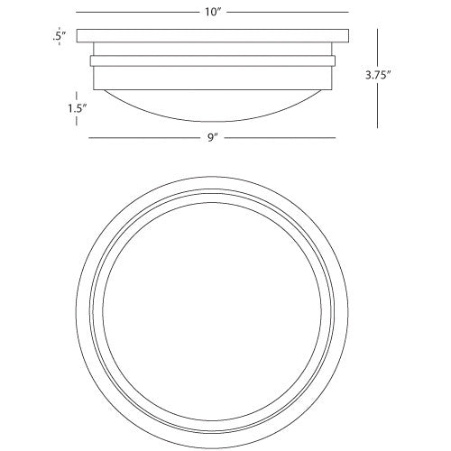 Robert Abbey Roderick Flush Mount
