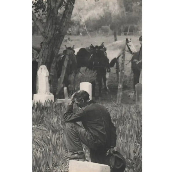 Graveside, Taos, New Mexico - Photogravure by Henri Cartier-Bresson (1947)