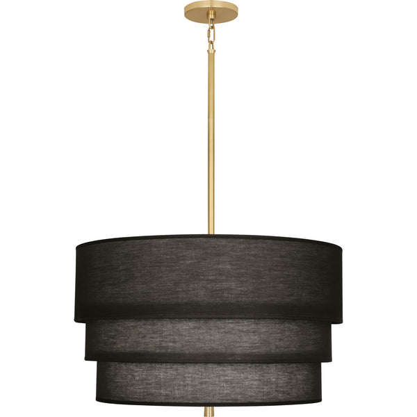 Robert Abbey Decker Three Tier Raven Black Pendant