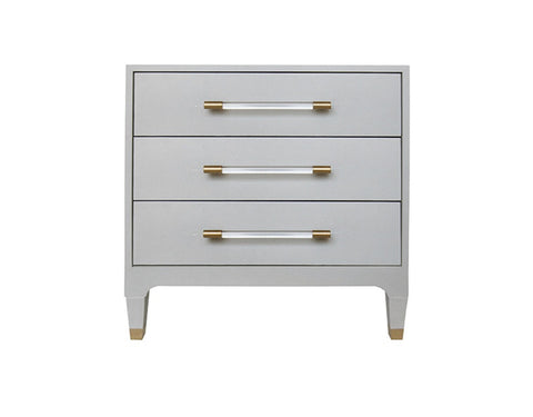 Worlds Away Amber Grey Side Table - Matthew Izzo Home
