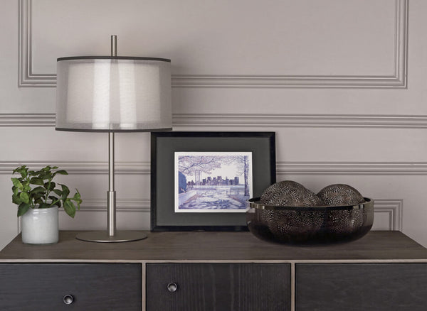 Robert Abbey Saturnia Stainless Table Lamp