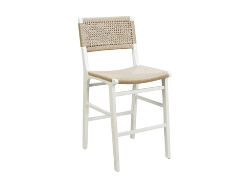 Worlds Away Astrid Rustic White Counter Stool - Matthew Izzo Home